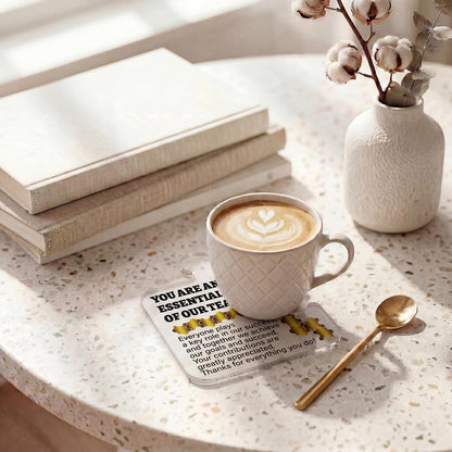 Chaos Coordinator Coasters: Funny Coffee Coaster Set for Office Desk Accessories and Stress Relief Gifts,Acrylic Single Coaster,Office Coaster for Desk,Teacher, Employee Appreciation Gifts,