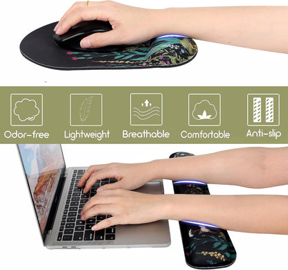 Ergonomic Mouse Pad with Wrist Rest and Keyboard Wrist Rest, Mousepad