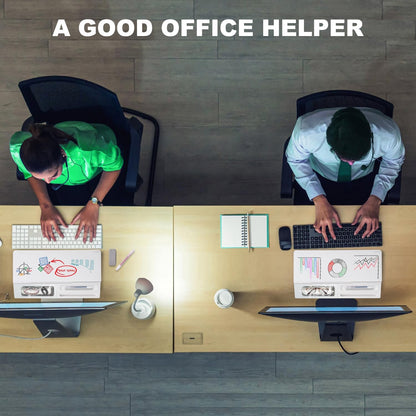 TSJ OFFICE Desktop Whiteboard Dry-Erase-Board - Computer Keyboard Stand White Board Surface Pad with Drawer, Desk Organizers with Accessories for Office, Home, School Supplies - Black