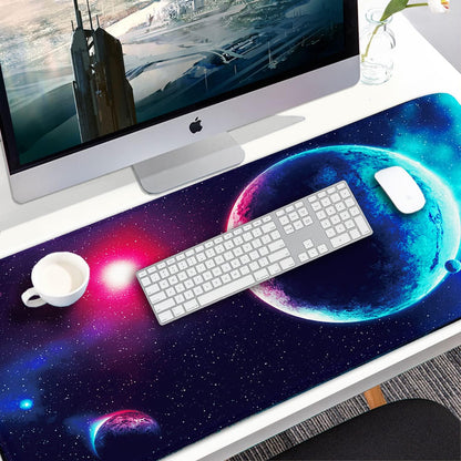 Large Gaming Mouse Pad, 31.5x15.7 inch Large Extended Computer Keyboard Mouse Mat, Water Resist Non-Slip Mousepad Rubber Base Long XXL Desk Mouse Pad for Work & Gaming, Office & Home, Black