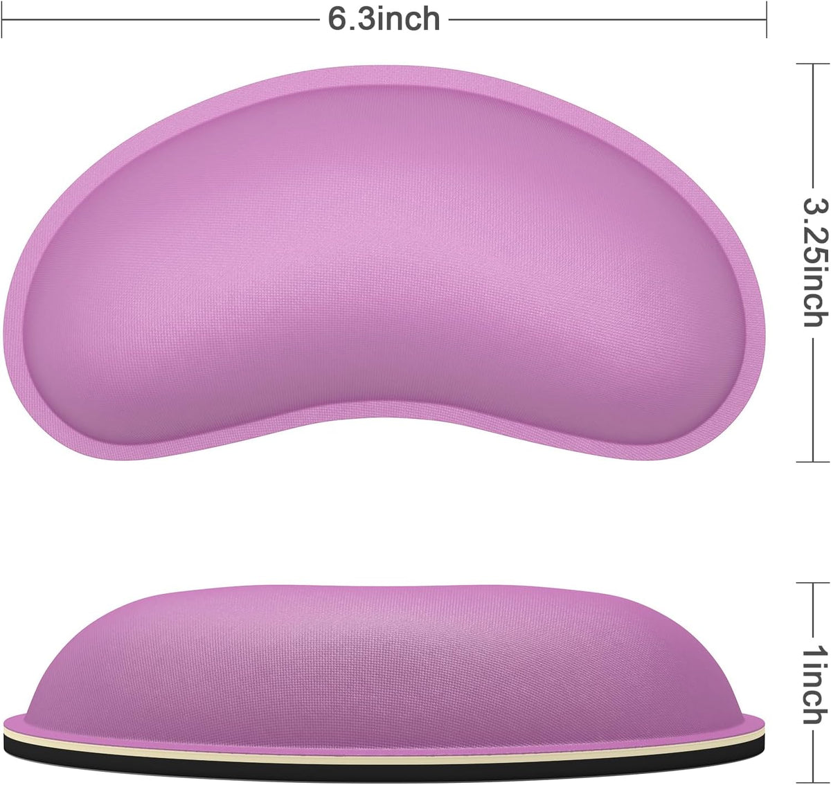 Dapesuom Enlarge Keyboard Wrist Rest, Cute Memory Foam Keyboard Wrist Cushion for Computer Desk Mats Support, Typing Pain Relief Ergonomic Mouse Pad Rests with Non-Slip Base for Gaming, Laptop, Purple