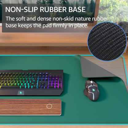 KTRIO Large Gaming Mouse Pad Desk Mat for Gamer, 31.5" x 11.8", Black, XL | Extended Size Design, Superior Micro-Weave Cloth, Non-Slip Rubber Base, Durable Stitched Edges, Water-Resistant Coating