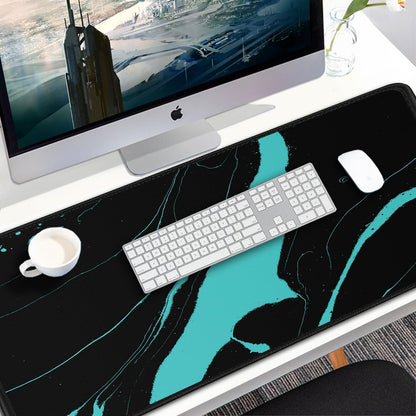 Large Gaming Mouse Pad, 31.5x15.7 inch Large Extended Computer Keyboard Mouse Mat, Water Resist Non-Slip Mousepad Rubber Base Long XXL Desk Mouse Pad for Work & Gaming, Office & Home, Black