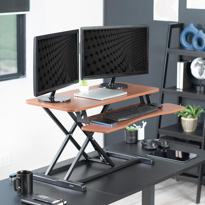 Black 32 in Standing Desk Converter, DESK-V000K