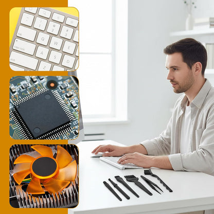 Keyboard Brush Anti Static Brush 6PCS Mini Keyboard Cleaning Brushes Kit Electronic Dust Cleaning Brushes for Computer Motherboard Camera Small Space Remover for Mechanical Keyboards