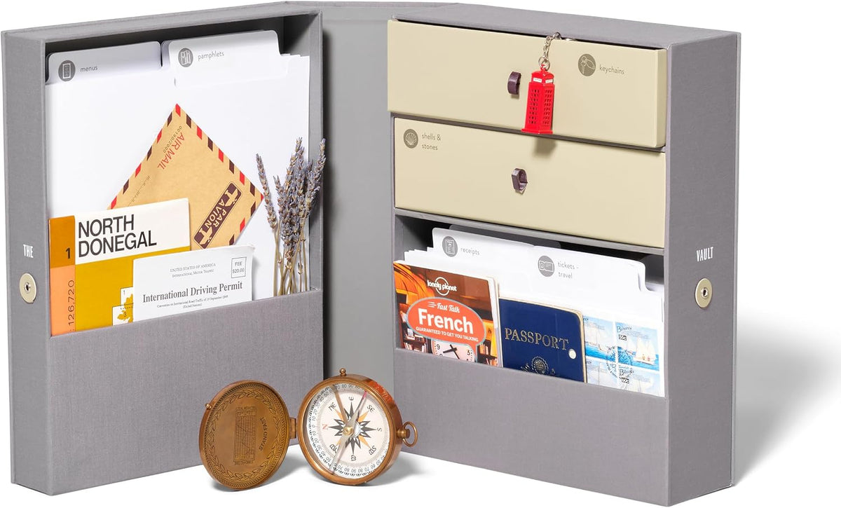 Savor | All-in-One Desk Organizer | Blue – Keep Desk, Office, and Home Organized All-in-One Storage System for Important Files, Documents, Stationery, and Office Supplies
