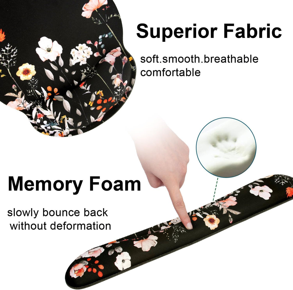 Ergonomic Mouse Pad with Wrist Rest and Keyboard Wrist Rest, Mousepad