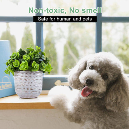 Artificial Plants Cute Colourful Succulents in Ceramic Planter Fake Plant Flowers Potted for Home Living Room Office Desk Decor Bathroom Bedroom Indoor Decoration
