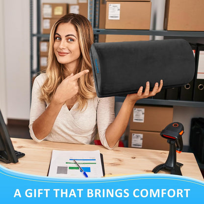Foot Rest for Under Desk at Work, 2 Heights Foot Stool, Black