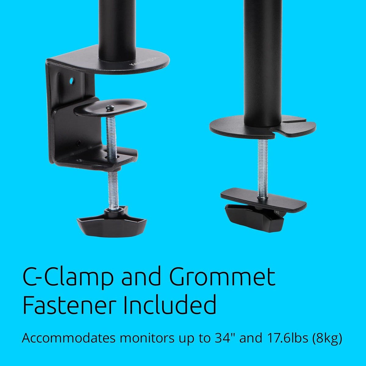 Dual Monitor Desk Mount, SmartFit Ergonomic Dual Monitor Arm for 2 Monitors Up to 32 inch and 17.6lbs for Office, Home, VESA Mount C-clamp Extended Monitor Stand, Black K55409WW