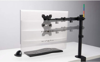 Dual Monitor Desk Mount, SmartFit Ergonomic Dual Monitor Arm for 2 Monitors Up to 32 inch and 17.6lbs for Office, Home, VESA Mount C-clamp Extended Monitor Stand, Black K55409WW