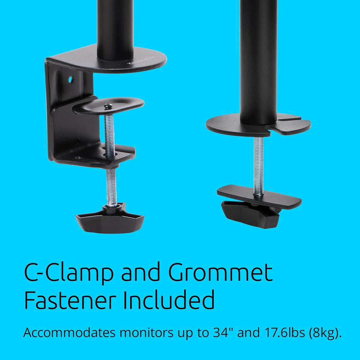 Dual Monitor Desk Mount, SmartFit Ergonomic Dual Monitor Arm for 2 Monitors Up to 32 inch and 17.6lbs for Office, Home, VESA Mount C-clamp Extended Monitor Stand, Black K55409WW