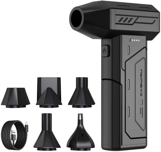Compressed Air Duster,130000RPM Super Power Cordless Air Duster,Rechargeable Brushless Blower,3 Gear Adjustable Blower with LED Light,Dust Remover for Computer/House/Outdoor/Car