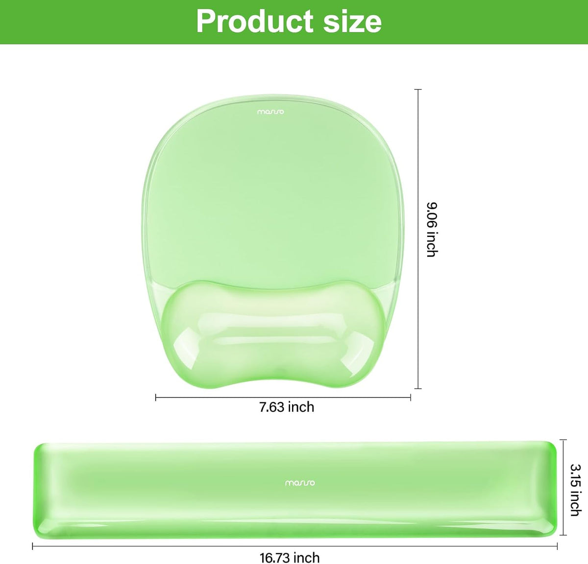 Cooling Gel Wrist Rest Support for Mouse Pad&Keyboard Set, Pink