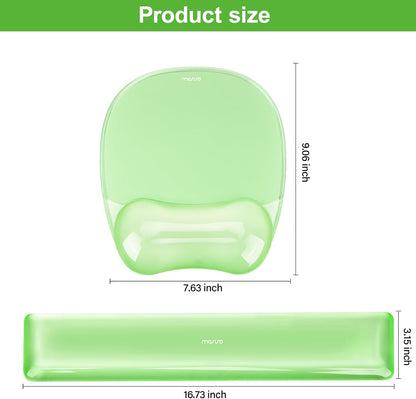 Cooling Gel Wrist Rest Support for Mouse Pad&Keyboard Set, Pink