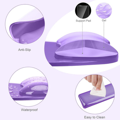 Cooling Gel Wrist Rest Support for Mouse Pad&Keyboard Set, Pink