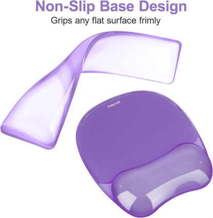 Cooling Gel Wrist Rest Support for Mouse Pad&Keyboard Set, Pink