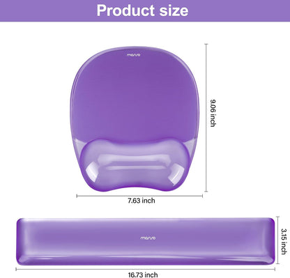 Cooling Gel Wrist Rest Support for Mouse Pad&Keyboard Set, Pink