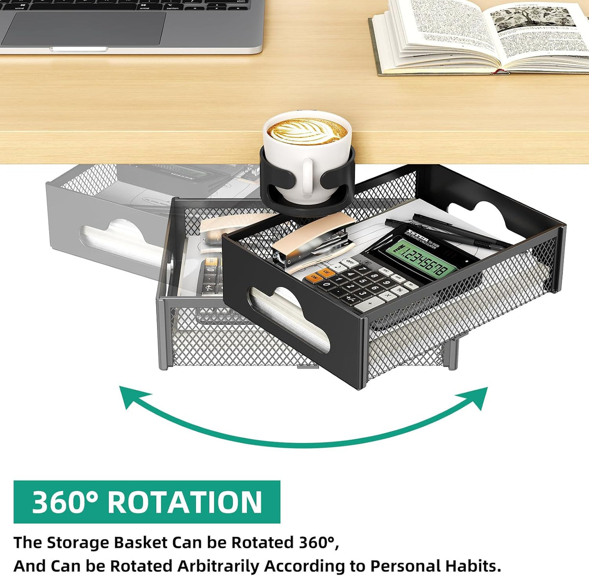 Desk Cup Holder with Drawer Organizer