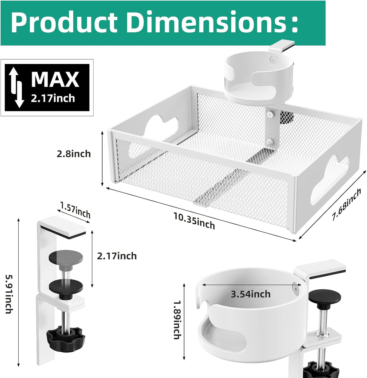 Desk Cup Holder with Drawer Organizer