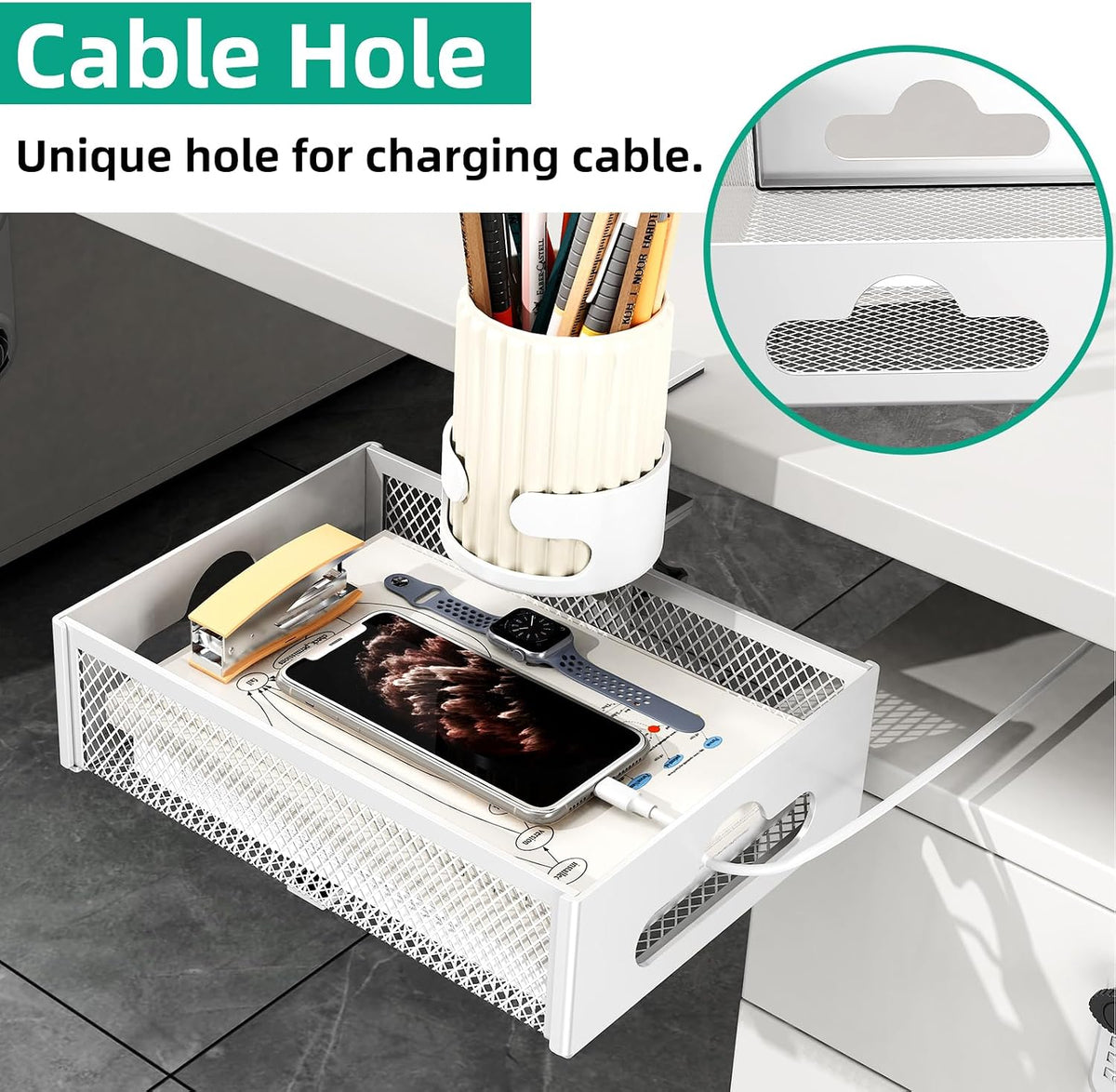 Desk Cup Holder with Drawer Organizer