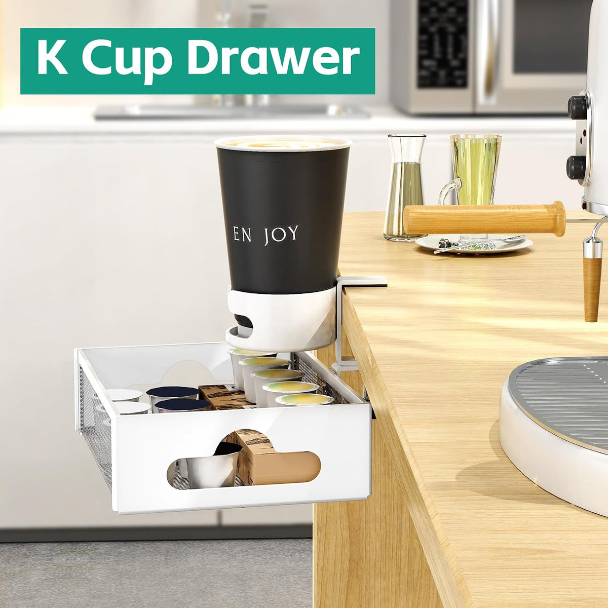 Desk Cup Holder with Drawer Organizer
