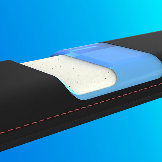 Wrist Rest - Full Sized - Cooling Gel - Memory Foam - Anti-Slip - Ergonomic - Keyboard Accessory, Black