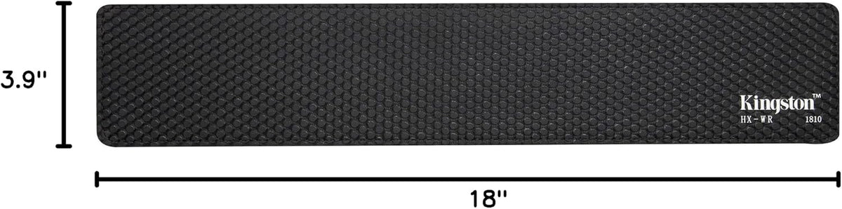 Wrist Rest - Full Sized - Cooling Gel - Memory Foam - Anti-Slip - Ergonomic - Keyboard Accessory, Black