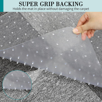 Office Chair Mat for Carpet, 30" x 48", Clear