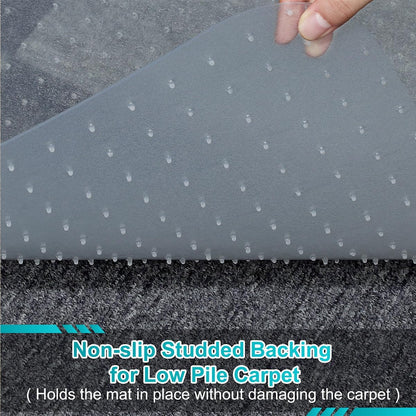 Office Chair Mat for Carpet, 30" x 48", Clear