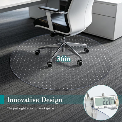 Office Chair Mat for Carpet, 30" x 48", Clear