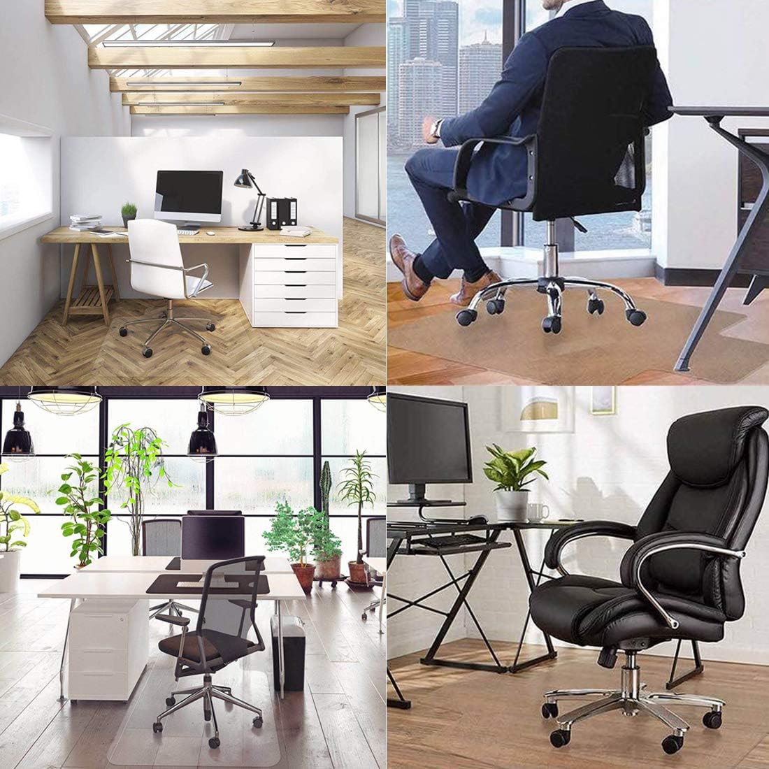 Office Chair Mat for Carpet, 30" x 48", Clear