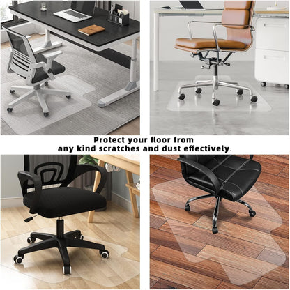 Office Chair Mat for Carpet, 30" x 48", Clear