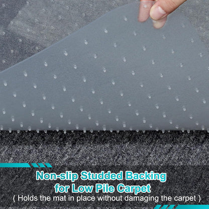 Office Chair Mat for Carpet, 30" x 48", Clear
