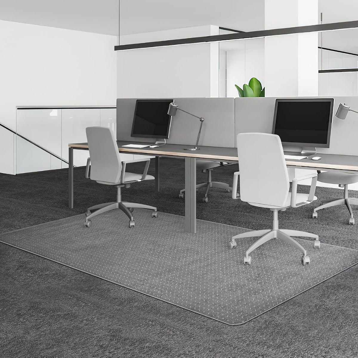 Office Chair Mat for Carpet, 30" x 48", Clear