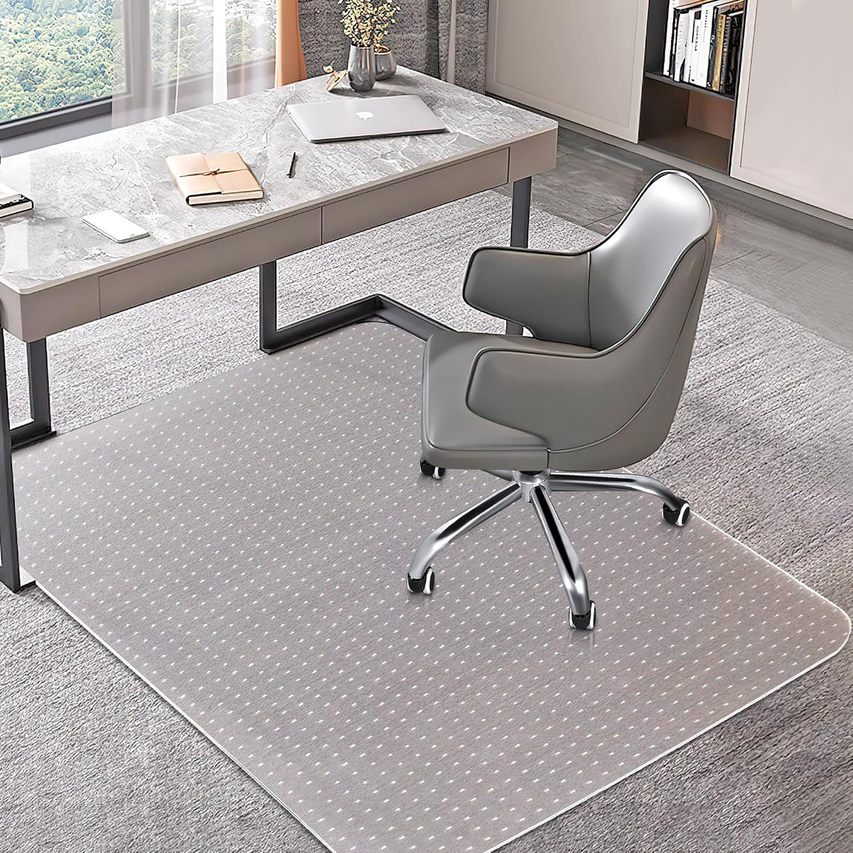 Office Chair Mat for Carpet, 30" x 48", Clear