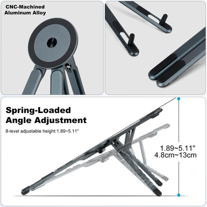 Portable Laptop Stand for Desk & Travel, Foldable Computer Riser