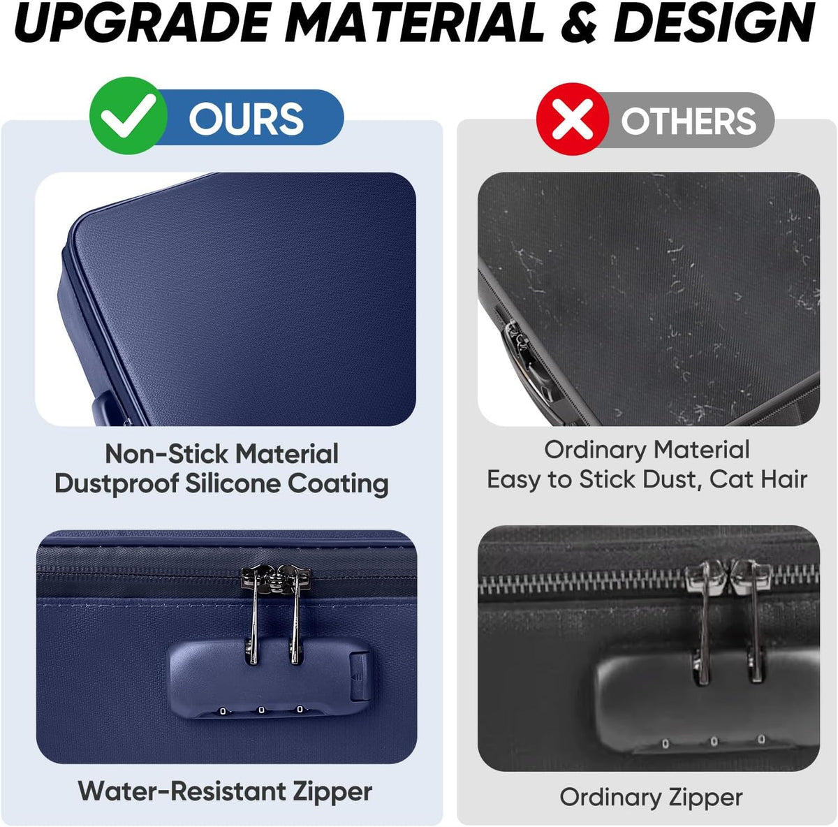 Fireproof Document Box with Lock, Waterproof Fire Safe File Bag