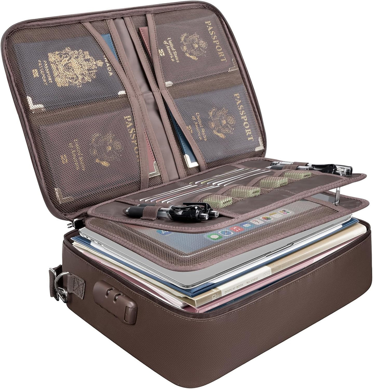 Fireproof Document Box with Lock, Waterproof Fire Safe File Bag