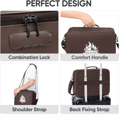 Fireproof Document Box with Lock, Waterproof Fire Safe File Bag
