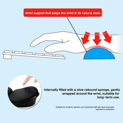 Memory Foam Mouse Wrist Rest Keyboard Wrist Rest Pad Anti-Skid Mousepad Support Wrist Rest Mat for Office Computer Laptop Mac- Durable Comfortable Lightweight Easy Typing(5.1 * 2.8" Black)