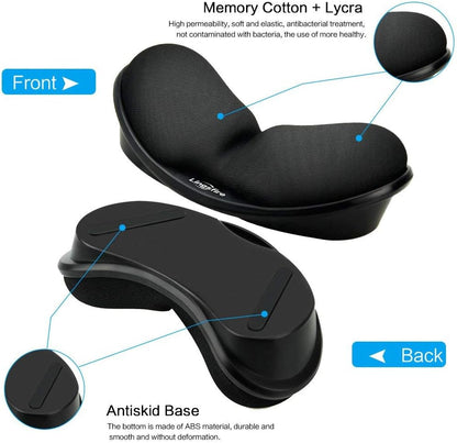 Memory Foam Mouse Wrist Rest Keyboard Wrist Rest Pad Anti-Skid Mousepad Support Wrist Rest Mat for Office Computer Laptop Mac- Durable Comfortable Lightweight Easy Typing(5.1 * 2.8" Black)