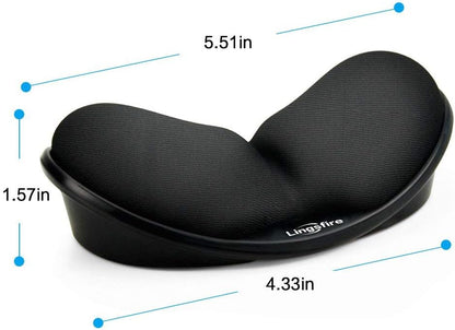 Memory Foam Mouse Wrist Rest Keyboard Wrist Rest Pad Anti-Skid Mousepad Support Wrist Rest Mat for Office Computer Laptop Mac- Durable Comfortable Lightweight Easy Typing(5.1 * 2.8" Black)