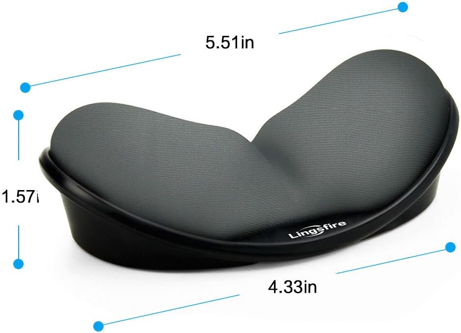 Memory Foam Mouse Wrist Rest Keyboard Wrist Rest Pad Anti-Skid Mousepad Support Wrist Rest Mat for Office Computer Laptop Mac- Durable Comfortable Lightweight Easy Typing(5.1 * 2.8" Black)