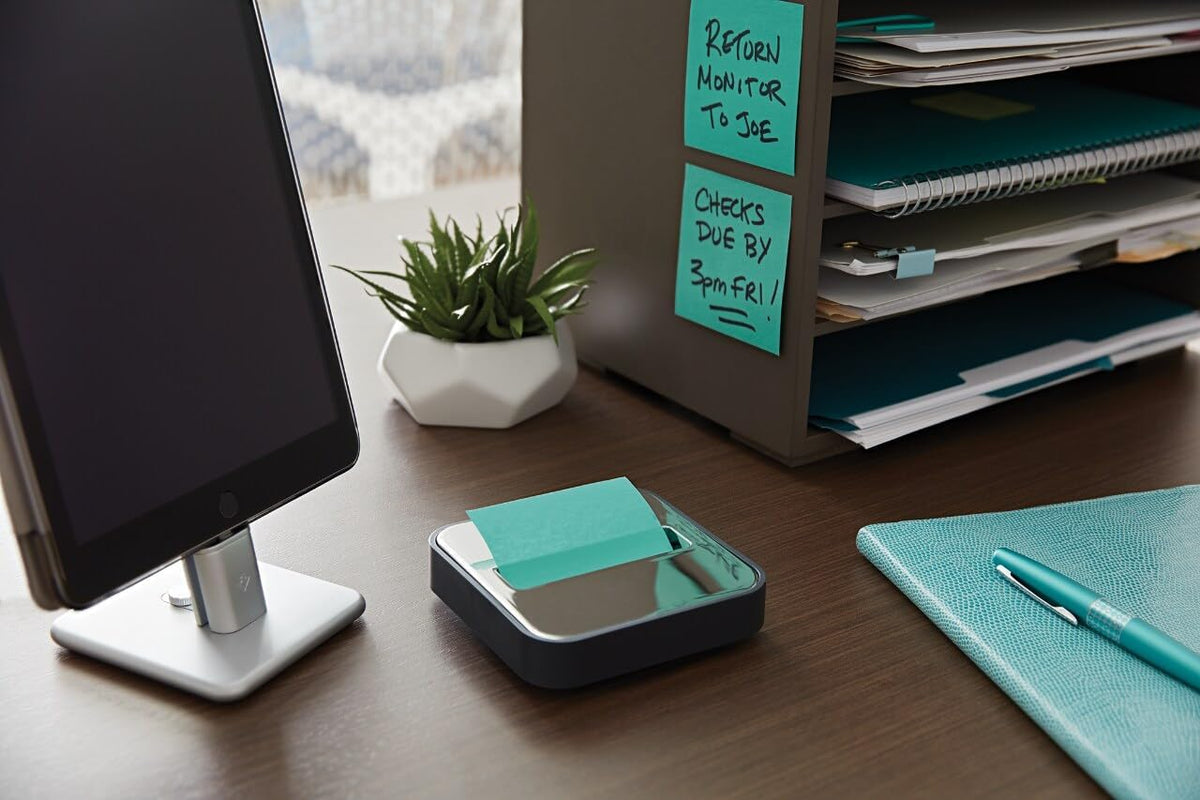 Note Dispenser, Black Base, 1 Dispenser, 1 Pad, 45 Sheets/Pad