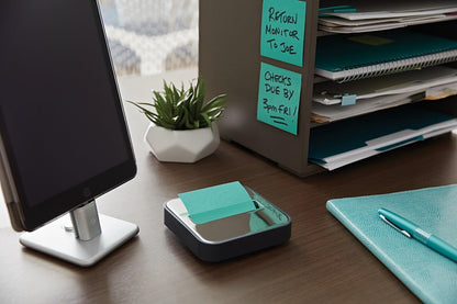Note Dispenser, Black Base, 1 Dispenser, 1 Pad, 45 Sheets/Pad