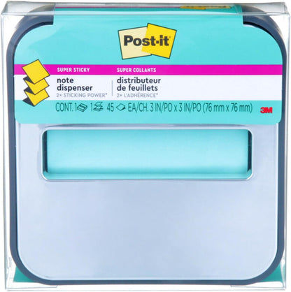 Note Dispenser, Black Base, 1 Dispenser, 1 Pad, 45 Sheets/Pad