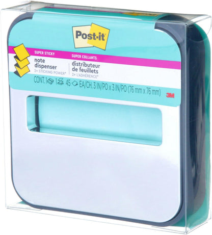 Note Dispenser, Black Base, 1 Dispenser, 1 Pad, 45 Sheets/Pad