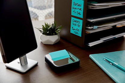 Note Dispenser, Black Base, 1 Dispenser, 1 Pad, 45 Sheets/Pad