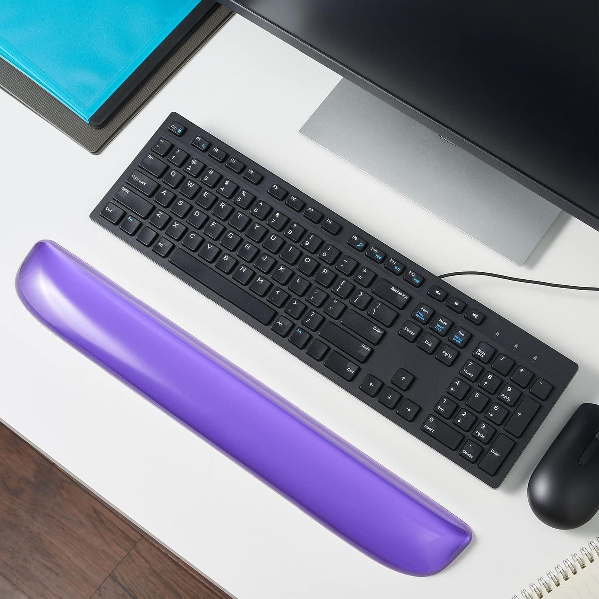 TECH Gel Keyboard Wrist Rest, Non-Slip, Blue Crystal